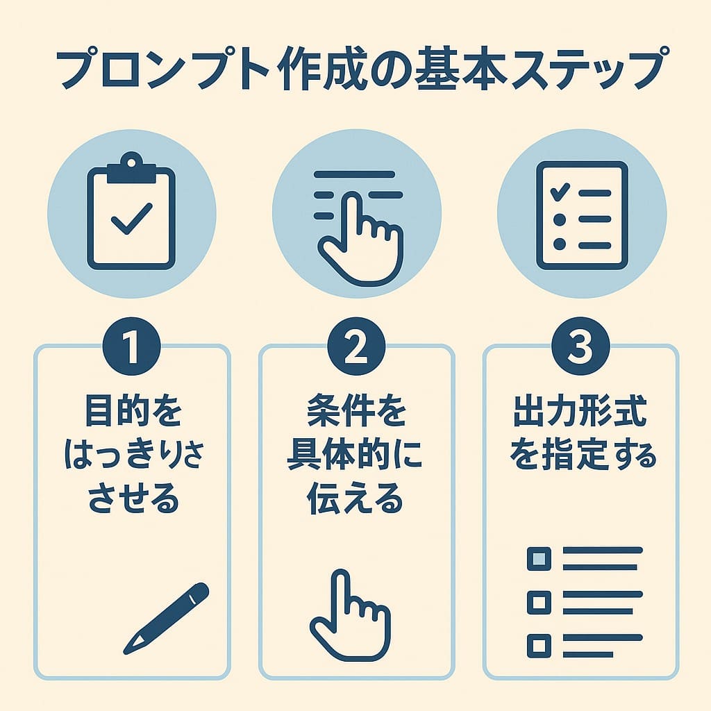 良いプロンプトと悪いプロンプトの対比図