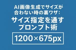AI画像生成でサイズが合わない時の裏ワザ：サイズ指定を通すプロンプト術